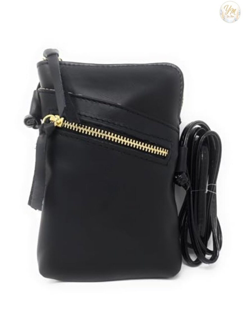 Genuine Italian Calfskin Leather Crossbody Bag Passport Phone Pouch